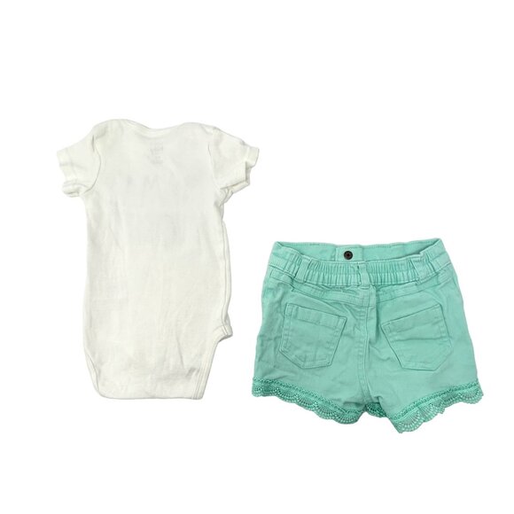 Baby Girl's Outfits, 1 Skirt, 2 Shorts, 1 Leggings, 4 Body Suits - Size 6-9 Mo - Picture 3 of 13